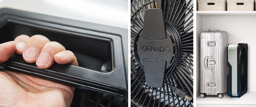 80X-JP 一体型ハンドル・コード収納フック・収納の様子